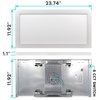 Luxrite 1x2 FT LED Panel Flush Mount Lights 5 CCT Selectable 2700K-5000K 22W 2100LM Dimmable UL 4-Pack LR24027-4PK